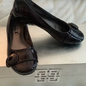 Ecco Black Noir Ballet Flat NEW